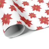 Rode puntvinnen op wit cadeaupapier (Rol Hoek)