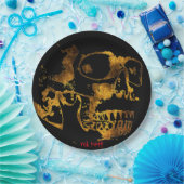 rode pup "Golden Platter" Papieren Bordje (Feest)