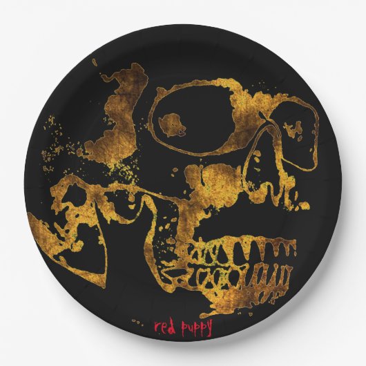 rode pup "Golden Platter" Papieren Bordje (Voorkant)