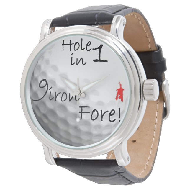rode puppy Golfer's Watch Horloge (Gekanteld)