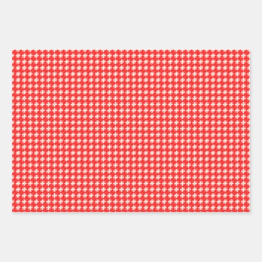 Rode Puzzel Elegantie Inpakpapier Vel (Voorkant 2)