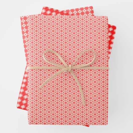 Rode Puzzel Elegantie Inpakpapier Vel (In situ)