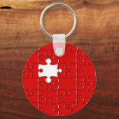 rode puzzel sleutelhanger (Voorkant)