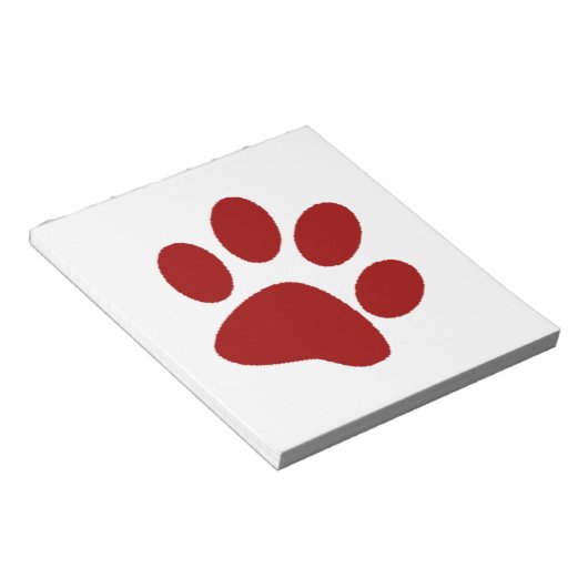 Rode pw afdrukken notitieblok (Schuin)