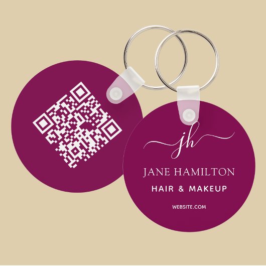 Rode QR-code promotionele zakelijke Sleutelhanger