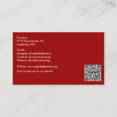Rode QR-code School Leraar Rode Appel Visitekaartje (Achterkant)