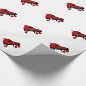 rode quad roller schaats cadeaupapier (Hoek)