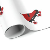 rode quad roller schaats cadeaupapier (Rol Hoek)