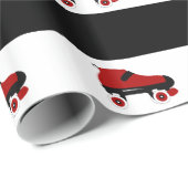 rode quad roller schaats cadeaupapier (Rol Hoek)