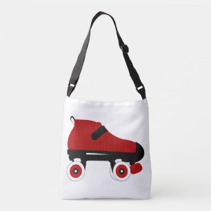 rode quad roller schaats crossbody tas
