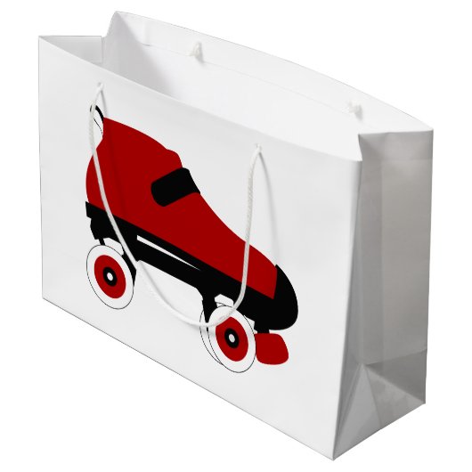 rode quad roller schaats groot cadeauzakje (Achterkant Gekanteld)