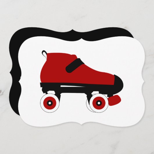 rode quad roller schaats kaart (Voorkant / Achterkant)