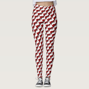 rode quad roller schaats leggings