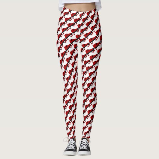 rode quad roller schaats leggings (Voorkant)