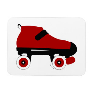 rode quad roller schaats magneet