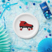 rode quad roller schaats papieren bordje (Feest)