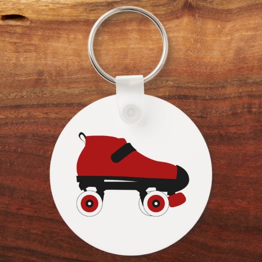 rode quad roller schaats sleutelhanger (Voorkant)