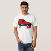 rode quad roller schaats t-shirt (Voorkant volledig)