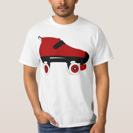 rode quad roller schaats t-shirt (Voorkant)