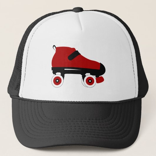 rode quad roller schaats trucker pet (Voorkant)