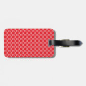 Rode Quatrefoil met Zwarte Monogram Bagagelabel (Achterkant horizontaal)