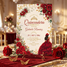Rode Quinceañera Gouden Vlinders Rozen