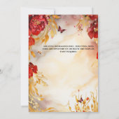 Rode Quinceañera pioen balgons bloemen Kaart (Achterkant)