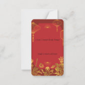 Rode R.S.V.P-kaart in het Engels/Vietnamees Notitiekaartje (Achterkant)