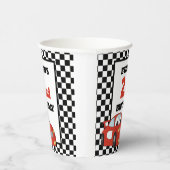 Rode Race Auto 2e Verjaardagsfeestje Papieren Bekers (Rechts)