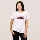 Rode Race Auto Bemanning Verjaardagsfeestje Tri-Blend Shirt (Voorkant volledig)