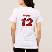 Rode Race Auto Bemanning Verjaardagsfeestje Tri-Blend Shirt (Achterkant)