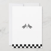 Rode Race Auto Custom Kids Verjaardag Party Uitnod Kaart (Achterkant)