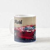 Rode Race Auto Gepersonaliseerde Koffie Mok Gift (Voorkant links)
