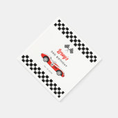 rode race auto jongen 2e verjaardagsfeestje servet (Hoek)