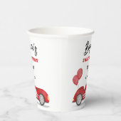  rode race auto twee snelle jongen verjaardagsfees papieren bekers (Rechts)