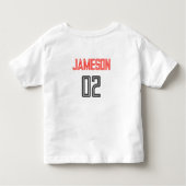 Rode Race Auto Twee Snelle Verjaardagsjongen Shirt (Achterkant)