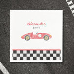 Rode race auto verjaardag servet<br><div class="desc">Rode waterverf  raceauto</div>