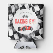 Rode Race Auto Verjaardagsfeestje Koelbox Favor Blikjeskoeler (Voorkant)