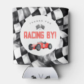 Rode Race Auto Verjaardagsfeestje Koelbox Favor Blikjeskoeler (Achterkant)