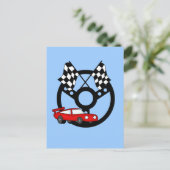 Rode Race Car Tshirts en Gifts Briefkaart (Staand voorkant)