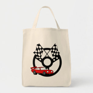 Rode Race Car Tshirts en Gifts Tote Bag