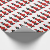 Rode raceauto cadeaupapier (Hoek)