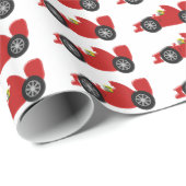 Rode raceauto cadeaupapier (Rol Hoek)