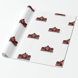 Rode Raceauto Cadeaupapier