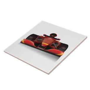 Rode Raceauto Tegeltje