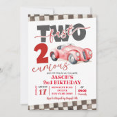 rode raceauto twee snelle twee nieuwsgierige 2e ve kaart (Voorkant)