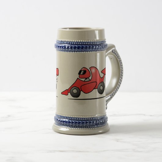 Rode racewagen bierpul (Voorkant rechts)