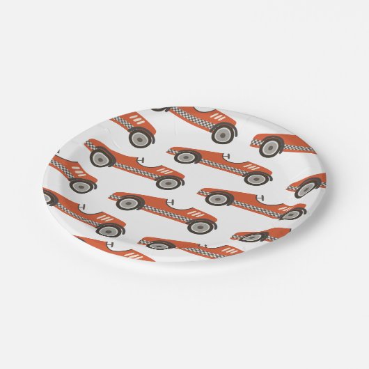 Rode  racewagen, Bord op jaarbasis (Gekanteld)