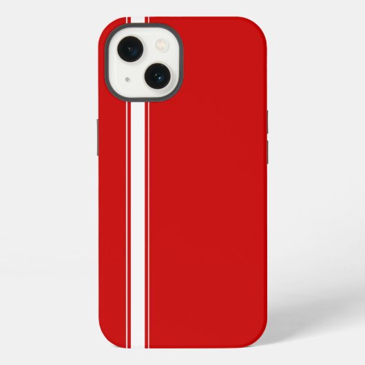 Rode Racing Streep iPhone Hoesje (Achterkant)