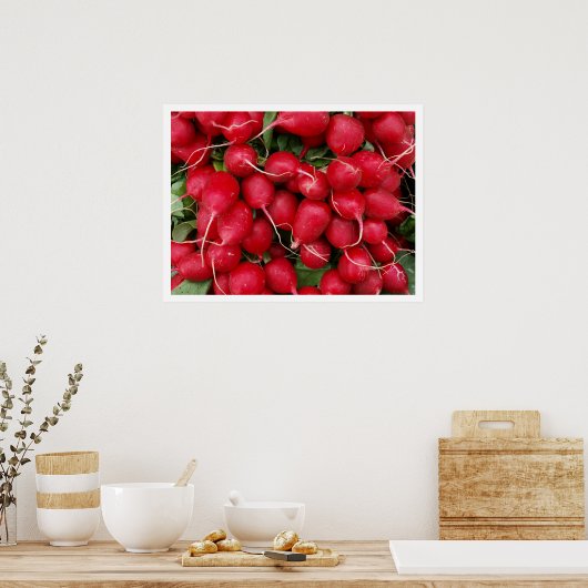 Rode radialen poster (Keuken)